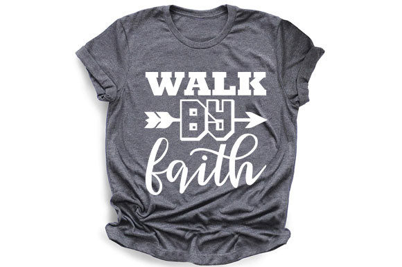 Christian Jesus SVG Design: Walk by Faith Graphics