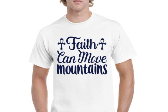 Christian SVG Design: Faith Can Move Mountains Graphics