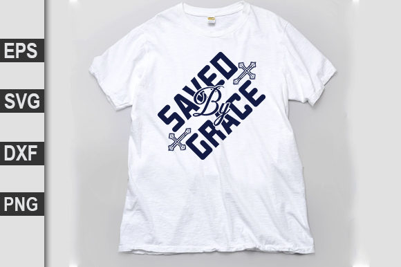 Christian Svg Design: Saved by Grace Graphics