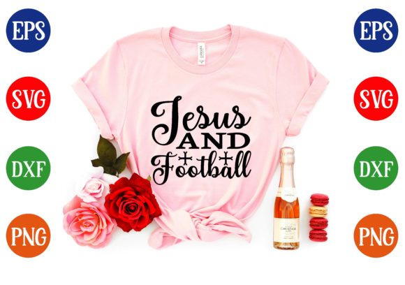 Jesus and Football Svg Design: Graphics & T-Shirt Designs