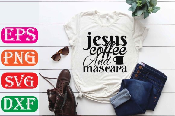Makeup Svg Design: Jesus, Coffee and Mascara Graphics